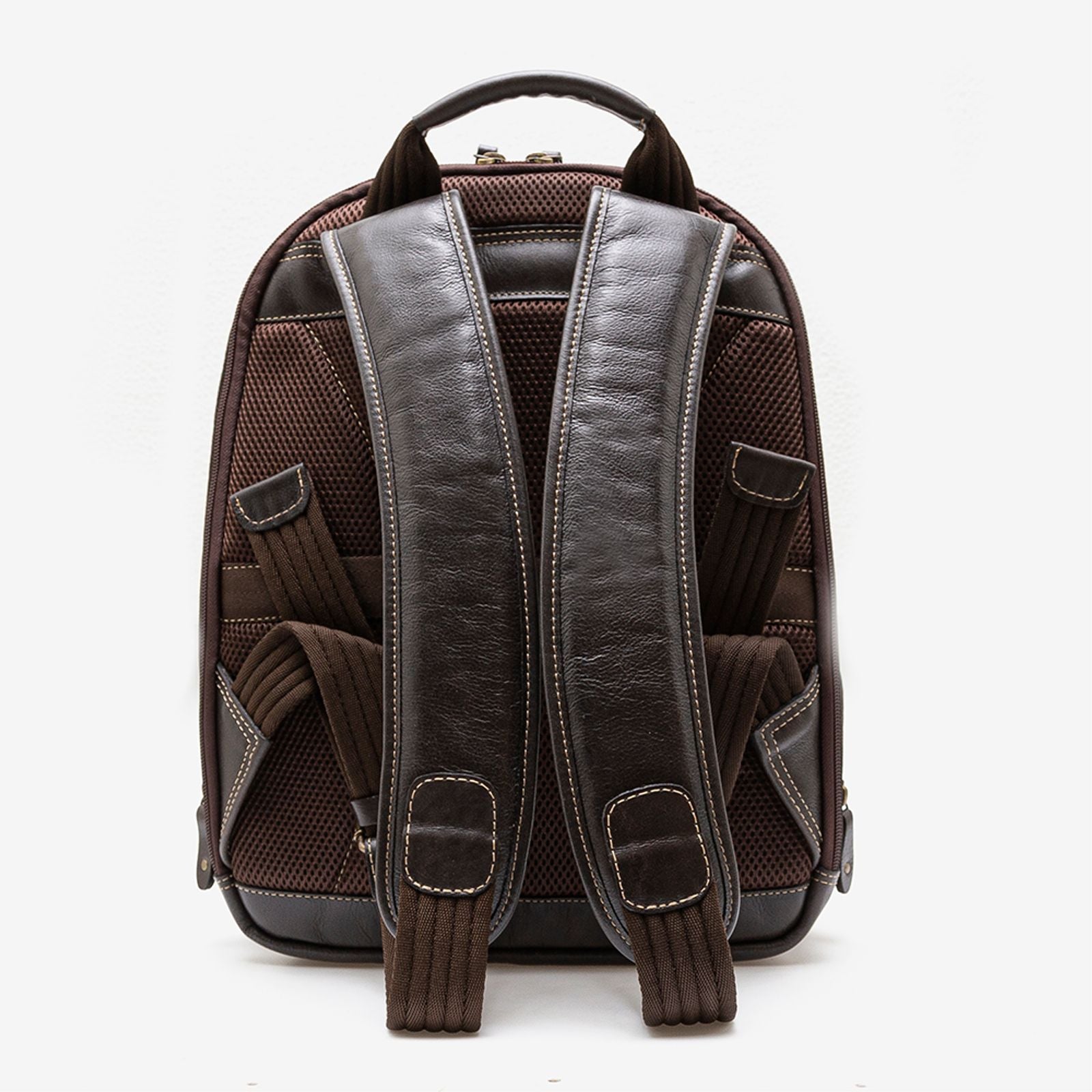 Mochila Em Couro Café