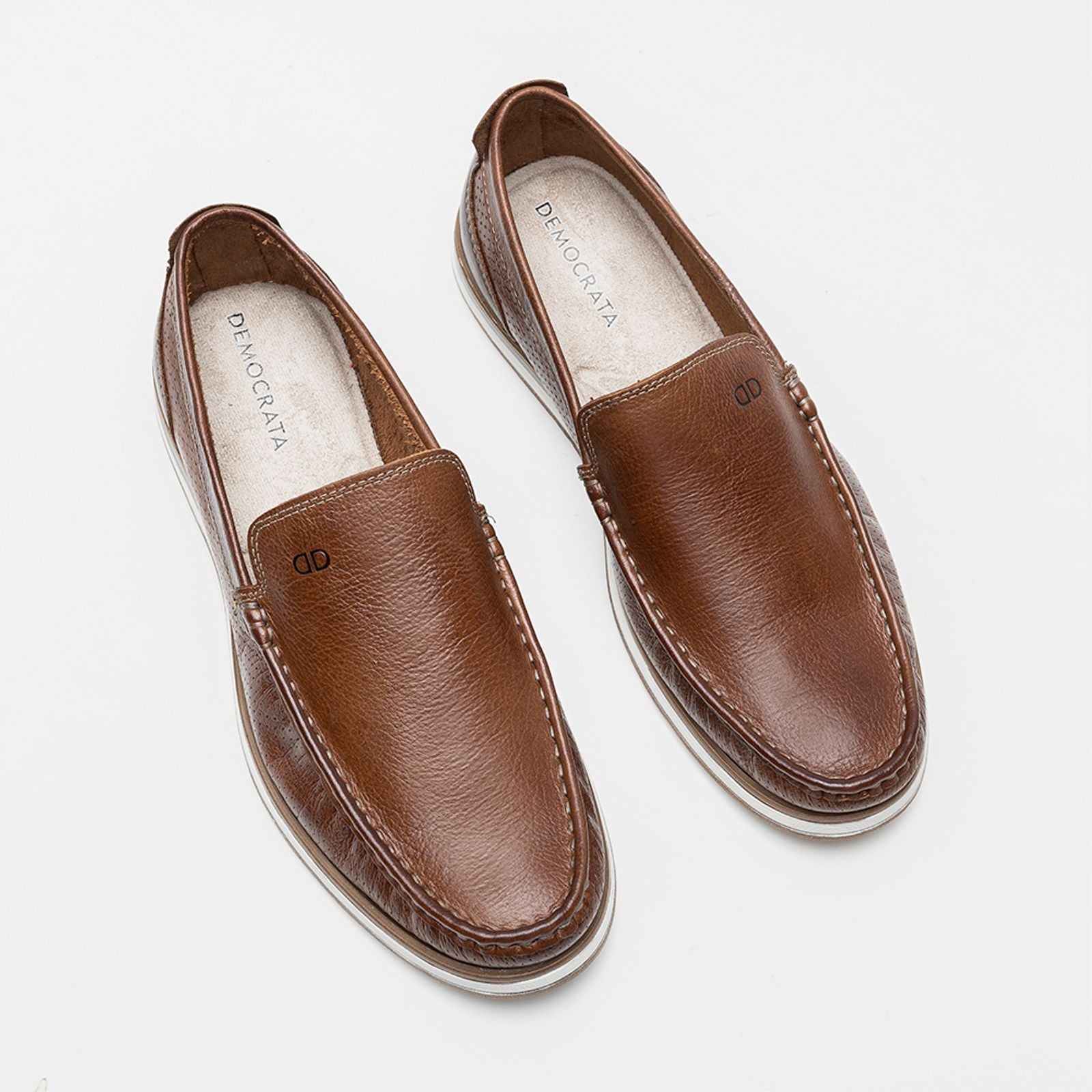 Mocassim Denim Flow Conhaque/Marrom