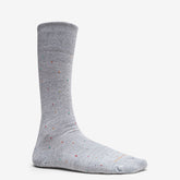 Meia Am Cinza Com Poá Colorido 34/38