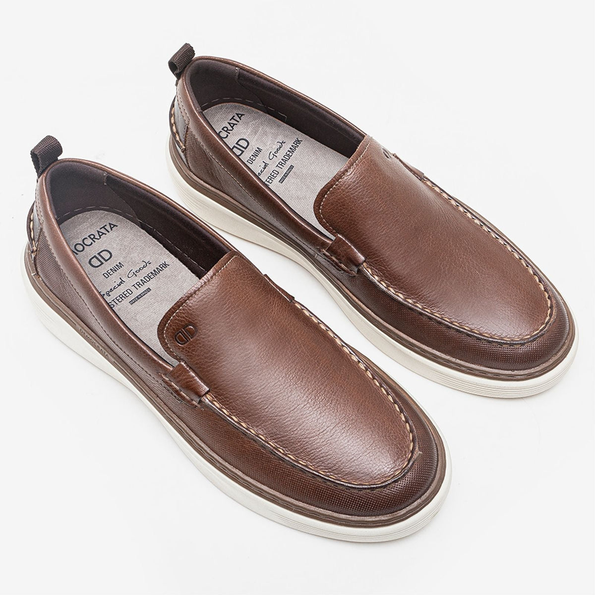 Sapato Clash Denim Conhaque