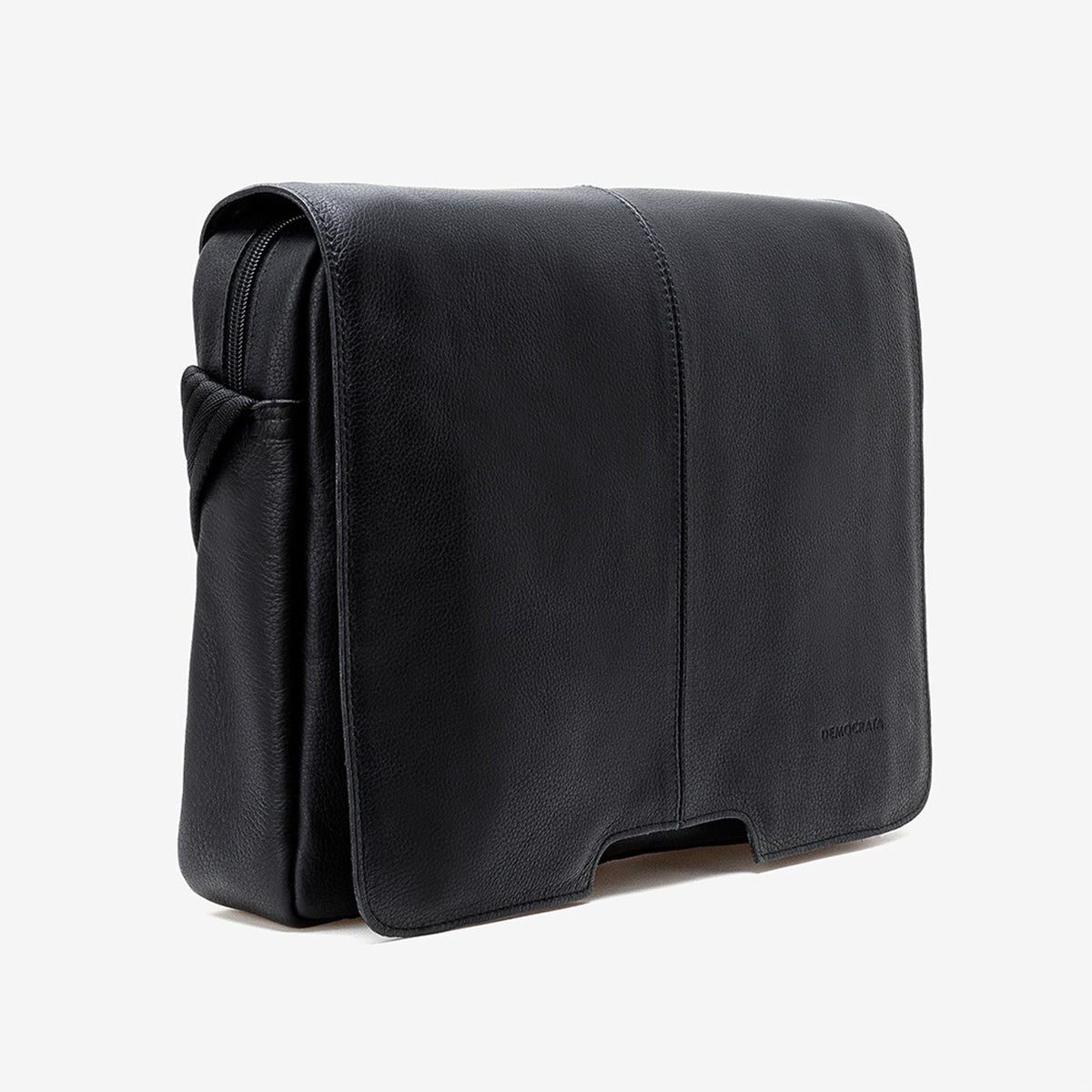 Bolsa Carteiro em Couro Preto